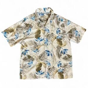 Tommy Bahama Short Sleeve Button Down Shirt Multi Colored Floral Print Medium